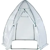 En.casa Tuinkas Hunze foliekas 200xØ240 cm wit en groen