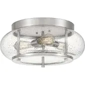 QUOIZEL Elstead Trilogy plafondlamp, E27, 3-voudig, 18 cm, geborsteld nikkel