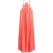 Superdry Lace Halter Maxistrandjurk Cream Grootte: 42