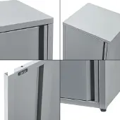 En.casa Metalen kast Burlöv 88x40x35 cm grijs []