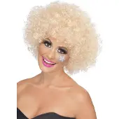 Smiffys Mooie blonde pruik 70s Funky Afro Pien