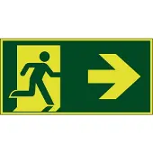Allesveilig.nl Nooduitgang naar rechts lichtgevend pictogram