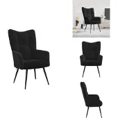 vidaXL Relaxstoel - Relaxstoelen - Fauteuil - Fauteuils - Relaxstoel fluweel zwart