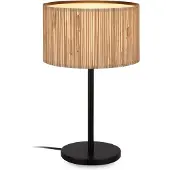 Briloner Tafellamp Slama, hout licht, Woon-/ Eetkamer, metaal, Tafellamp