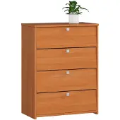 Akord Vier Deurs Schoenkast 60cm - Klassiek Design in Olijfhoutlook