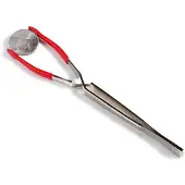 Leuchtturm Munten Pincet Kruis, voorzien van plastic bekleede punten - Chroom - type: Pi9 - afm: 160 mm.