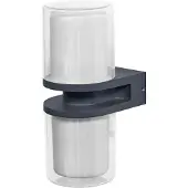 Ledvance SMART+ WiFi Outdoor Flare UpDown Wall Updown Wall, dimbaar, zwart, Aluminium, Modern, slimme wandlamp buiten