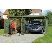 Weka Carport 607 Gr.3 Met Berging 478x579cm