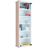 Hioshop Loposa wandkast CD,DVD opslag 150 CD 6 planken wit.