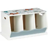 Relaxdays speelgoedkast 3 vakken - 32,5 x 60 x 36 cm - kinderkast - opbergkast kinderen
