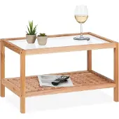Relaxdays Salontafel, Bijzettafel (60 x 40 x 35 cm)