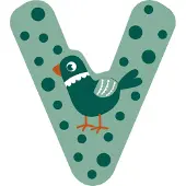 Small Foot Houten Dieren Kinderletter V