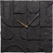 Woood Zaria Wandklok 30 x 30 cm - Zwart Zwart
