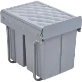 En.casa Inbouw prullenbak Froland 2x10 en 1x20 liter 48x34x42 cm grijs []