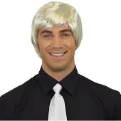 Comedia Herenpruik steil wit blond