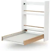 AT4 - Inklapbare luiertafel aan de muur EAZY in hout Wit en Beuken
