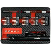 YATO Boormachine + slagboor, Schroevendraaierset (Oplaadbare batterij)
