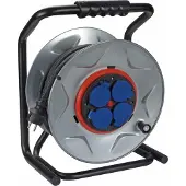 Perel PROFESSIONELE NEOPREEN KABELHASPEL MET ANTI TWIST - 25 m - 3G2.5 - 4 STOPCONTACTEN - PENAARDE