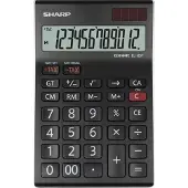Sharp EL-125T Bureaurekenmachine Zwart Aantal displayposities: 12 werkt op zonne-energie, werkt op batterijen (b x h x d) 112 x 13 x 176 mm