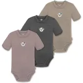 Normani Rompertje/body 'Tihoi' beige / pink / zwart / wit
