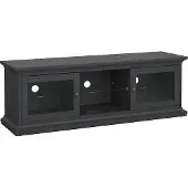 Ebuy24 Venedig TV-meubel 2 glazen deuren en 1 glazen legger mat grijs.