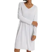 Hanro Nachthemd ' Cotton Silk ' wit