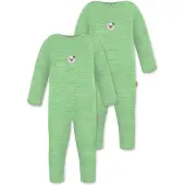 Normani Rompertje/body 'Tangoio' lichtgroen / wit