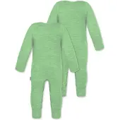 Normani Rompertje/body 'Tangoio' lichtgroen / wit