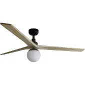 Faro Klim Plafondventilator Black | Pine | L (Ø150cm) | With light (E27)
