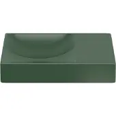 Clou Vale Fontein 38x19cm Keramiek - Zonder Kraangat Rechts - Mat Pijnboom Groen - 8717462013197 - Rechthoekig - Wastafels, Fonteinen, Opzetfonteinen