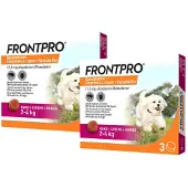 FRONTPRO 2x Hond S 2-4 kg 3 tabletten