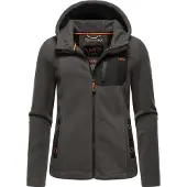 MARIKOO Fleece jas 'Mount Iwaki' antraciet / oranje / zwart