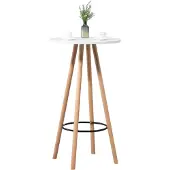 CLP Livia statafel - Bartafel - Partytafel - Rond - natura/wit