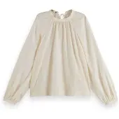 Scotch & Soda Regular fit blouse met druppelvormige hals
