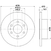 Hella 8DD 355 117-171 Remschijf