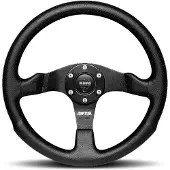 Momo Competition Steering Wheel 350 mm - Black AirLeather/Black Spokes