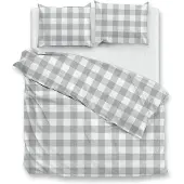 Zo! Home Dekbedovertrek Quattro-di-Lino Dove-Grey Katoen-240 x 200 / 220 cm | Lits-Jumeaux