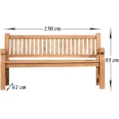 CLP Jackson - Tuinbank - Teakhout teak 150 cm
