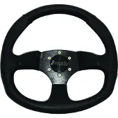 DragonFire Racing Steering Wheels - D-Shaped- Vinyl- Black- 0in offset