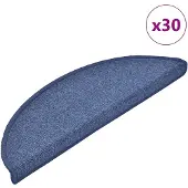 vidaXL Trapmatten 30 st 56x17x3 cm Blauw Halfrond