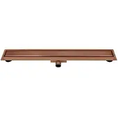 Guido Gusto Copper RVS Douchegoot compleet met flens 100x7x6,7cm gesloten rooster