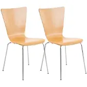 CLP Aaron Set van 2 Bezoekersstoelen natura