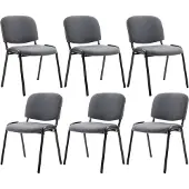 CLP Ken Set van 6 bezoekersstoelen creme