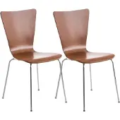 CLP Aaron Set van 2 Bezoekersstoelen bruin
