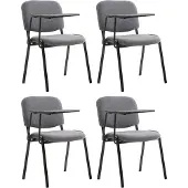CLP Ken Set van 4 stoelen - Met klaptafel - Stof grijs