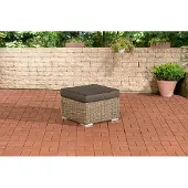 CLP Polyrattan hocker Bilbao / Madeira natura antraciet