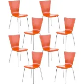 CLP Aaron Set van 8 Bezoekersstoel oranje
