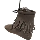 Minnetonka -MOCASSIN-HALF HOOG-SINGLE FRINGE-GREY-37