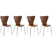 CLP Calisto - 4x Bezoekersstoel bruin