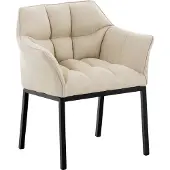 CLP Octavia Lounge zetel - Stof creme zwart